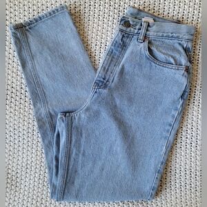 Calvin Klein Vintage 90s 100% Cotton High-Waisted Light Wash Straight Jeans